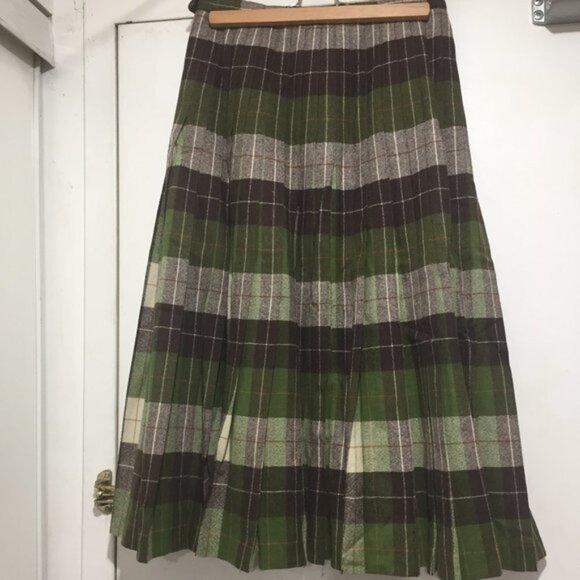 VINTAGE IN 'N OUTER PLEATED PLAID MIDI SKIRT SIZE 28 - Picture 3 of 6